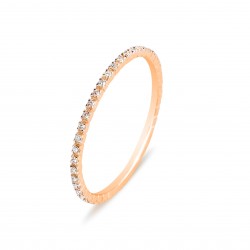 18k Rose Gold Engagement Ring with Natural Champagne Diamonds