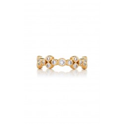 18k Yellow Gold Engagement Ring with Natural Diamonds