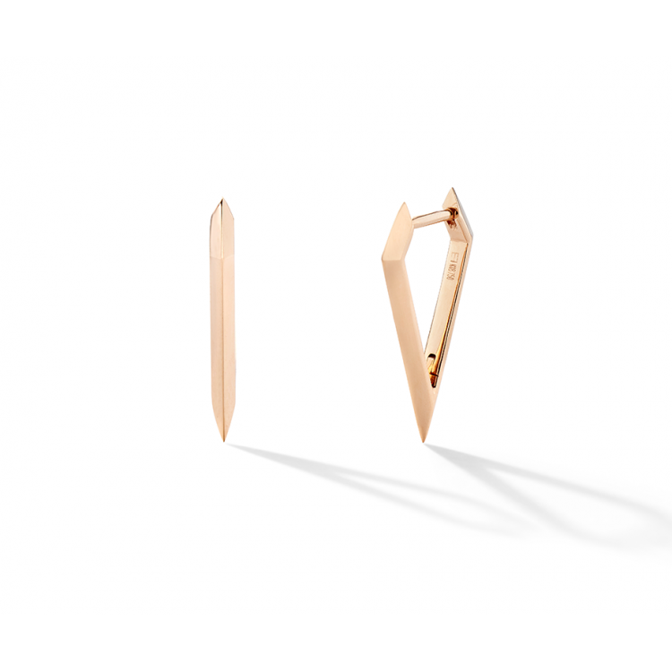 18k Rose Gold Geometric Earrings