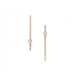 18k Rose Gold Earrings with Brilliant Cut Natural Diamonds