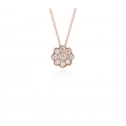 Beautiful Necklace with Natural Diamonds in 18k Rose  Gold