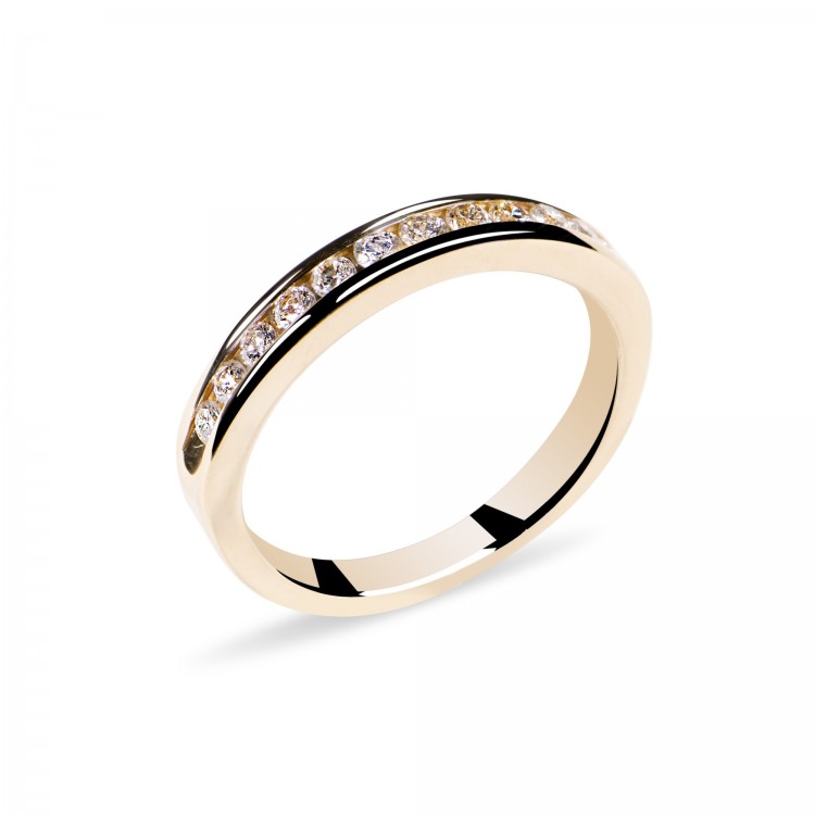 14k Yellow Gold Engagement Ring with Natural Diamonds