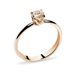 18 k Rose Gold Engagement Ring with Natural Diamond